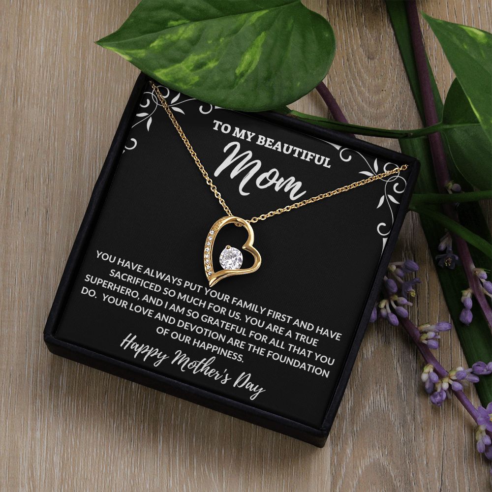 To My Beautiful Mom - Forever Love Necklace [Mother's Day Limited Edition]