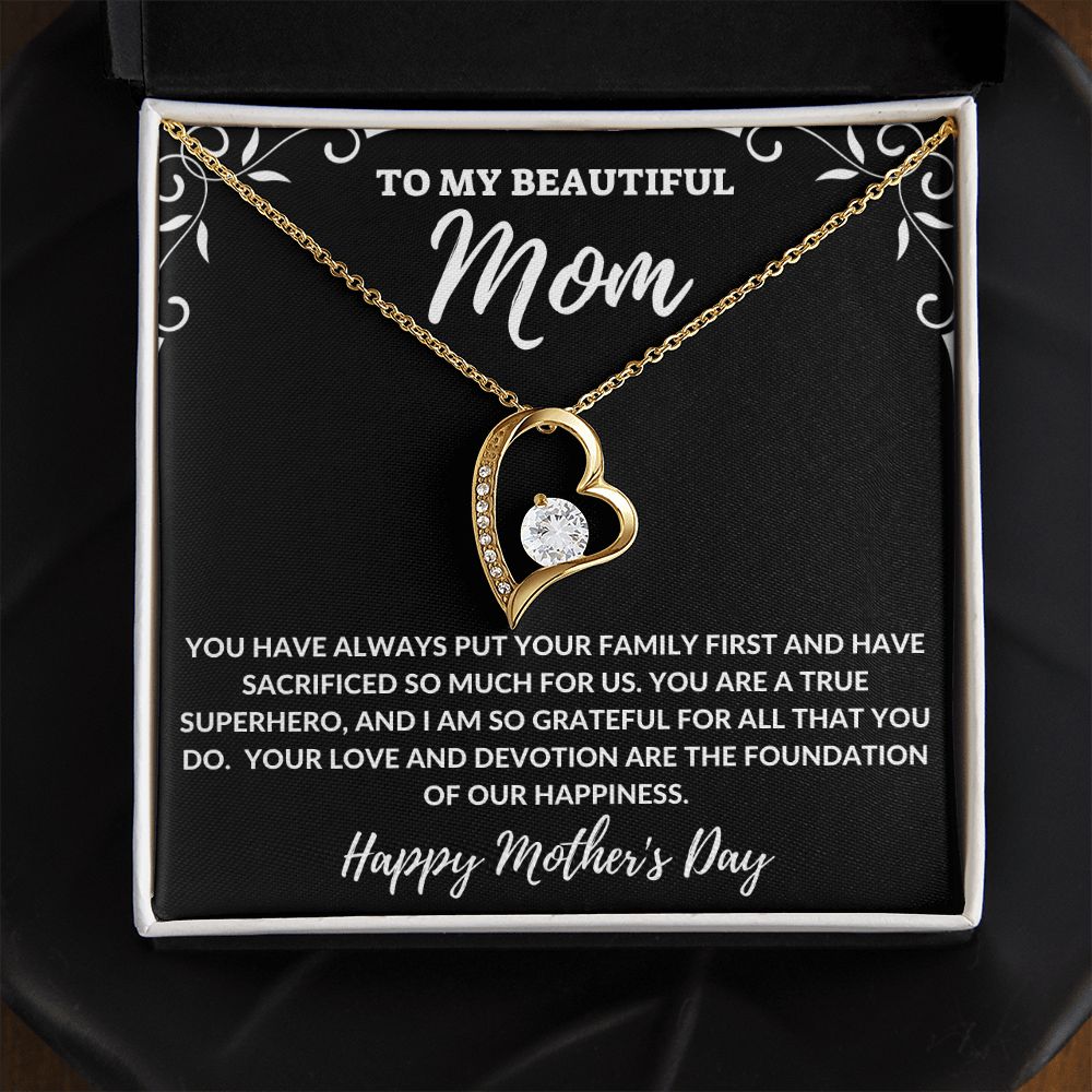 To My Beautiful Mom - Forever Love Necklace [Mother's Day Limited Edition]