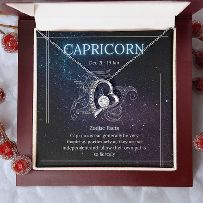 Capricorn Zodiac Forever Love Necklace Template