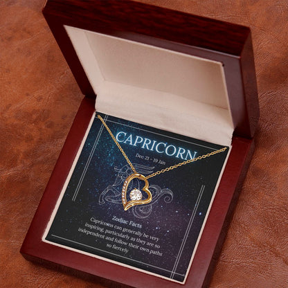 Capricorn Zodiac Forever Love Necklace Template