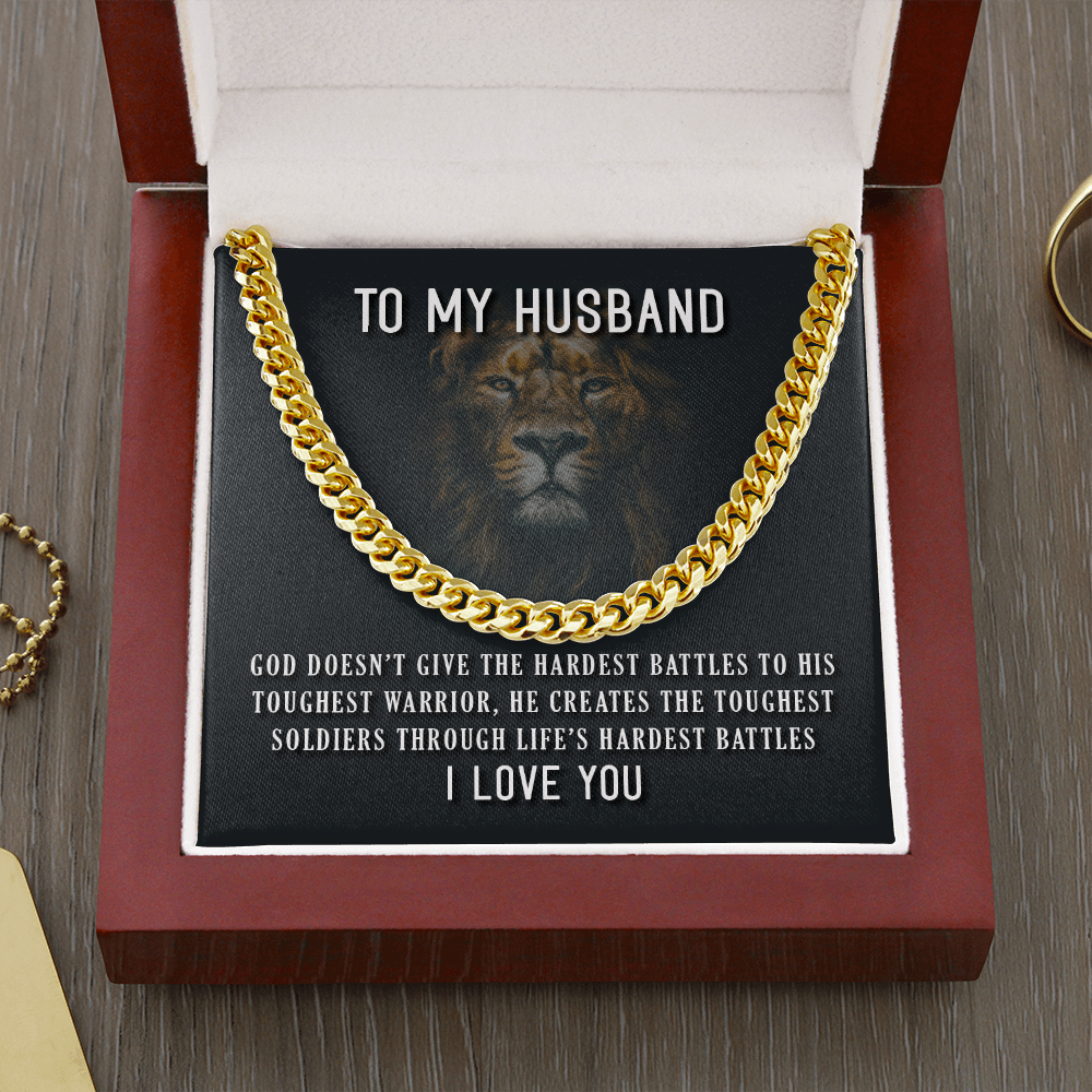 To My Husband - Cuban Link Chain Necklace