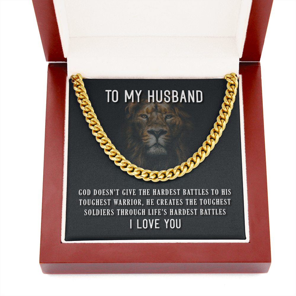 To My Husband - Cuban Link Chain Necklace