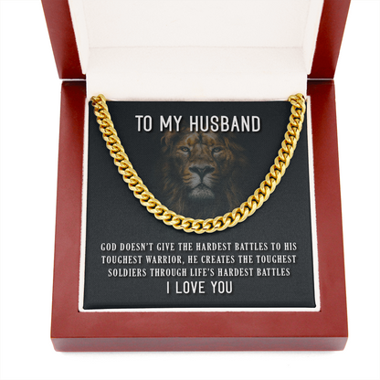 To My Husband - Cuban Link Chain Necklace