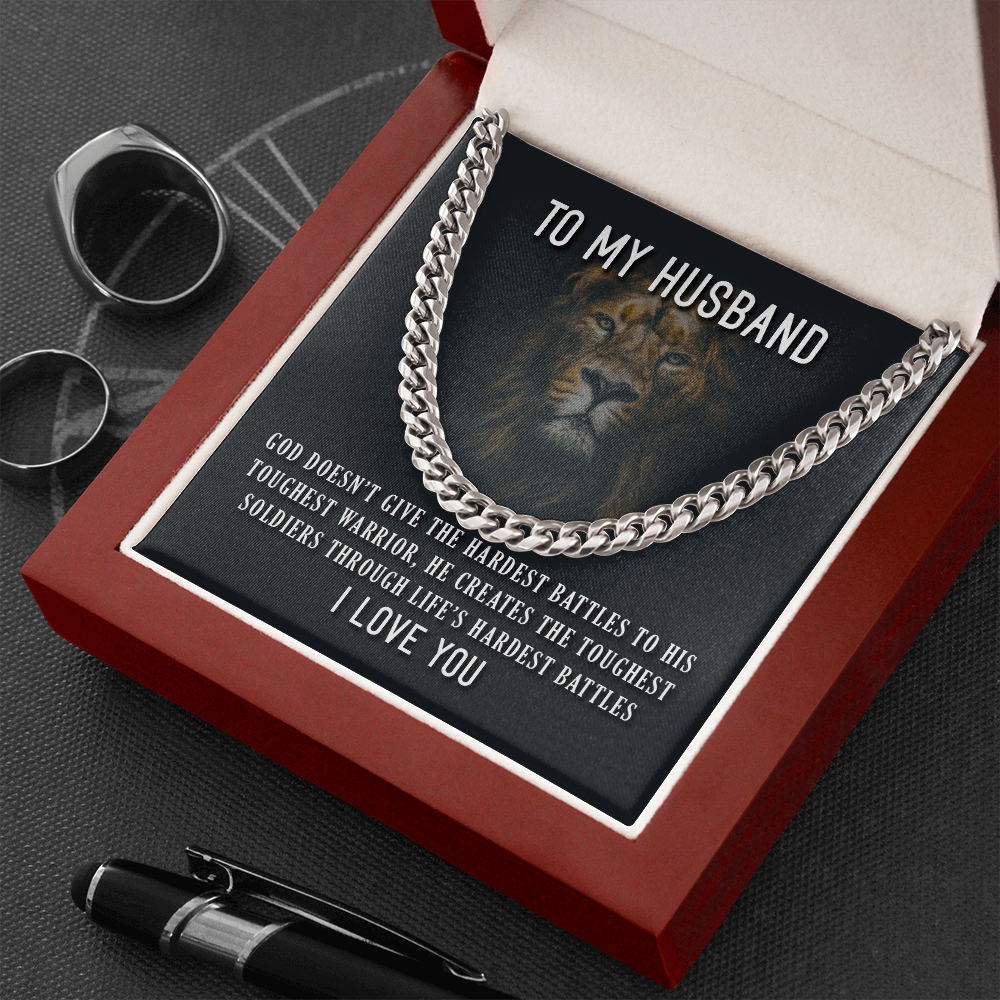 To My Husband - Cuban Link Chain Necklace