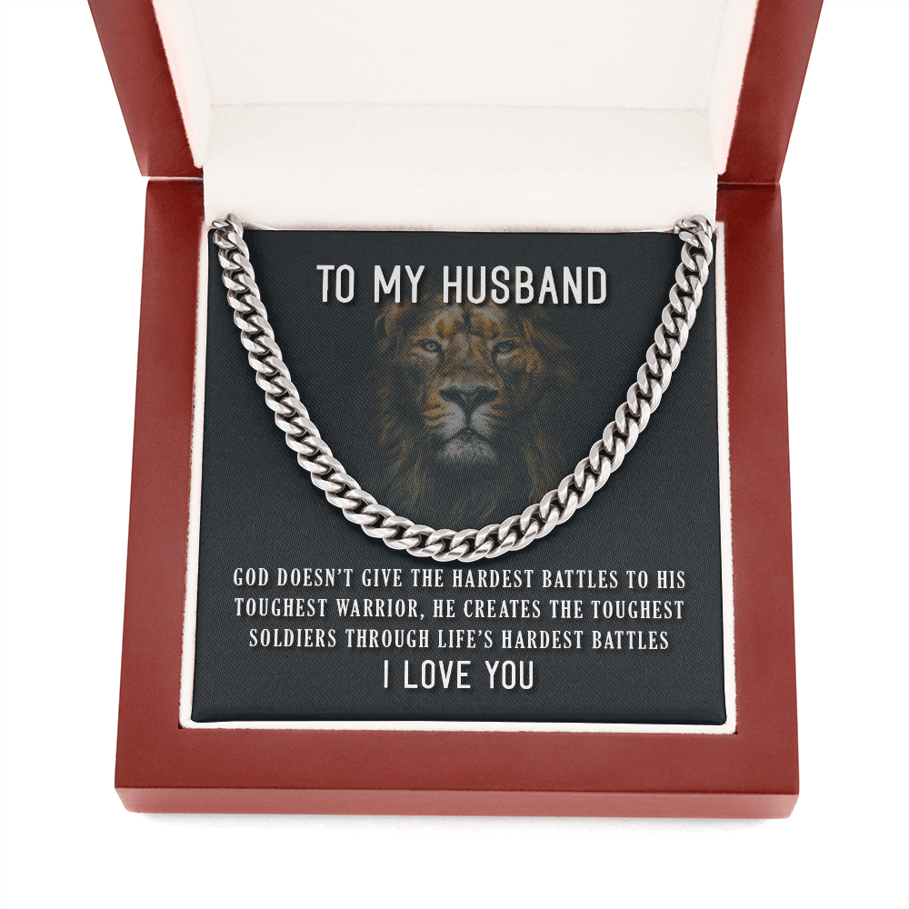 To My Husband - Cuban Link Chain Necklace