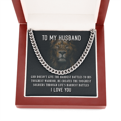 To My Husband - Cuban Link Chain Necklace