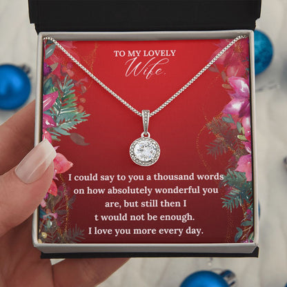 To My Lovely Wife - Christmas Eternal Hope Necklace (Red)