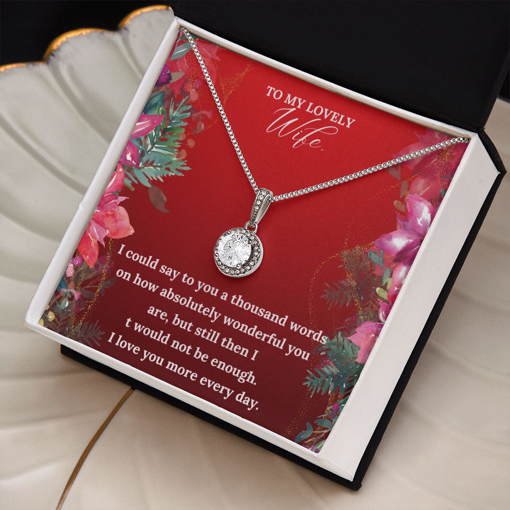 To My Lovely Wife - Christmas Eternal Hope Necklace (Red)