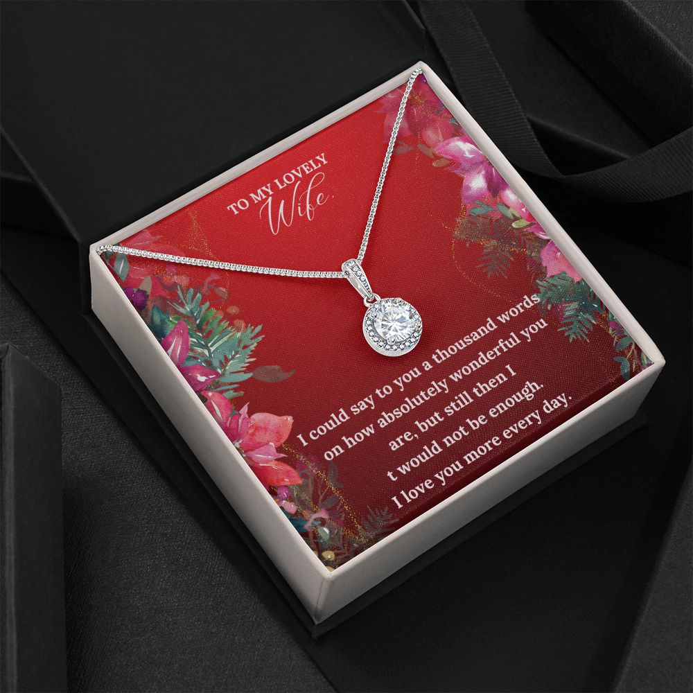To My Lovely Wife - Christmas Eternal Hope Necklace (Red)