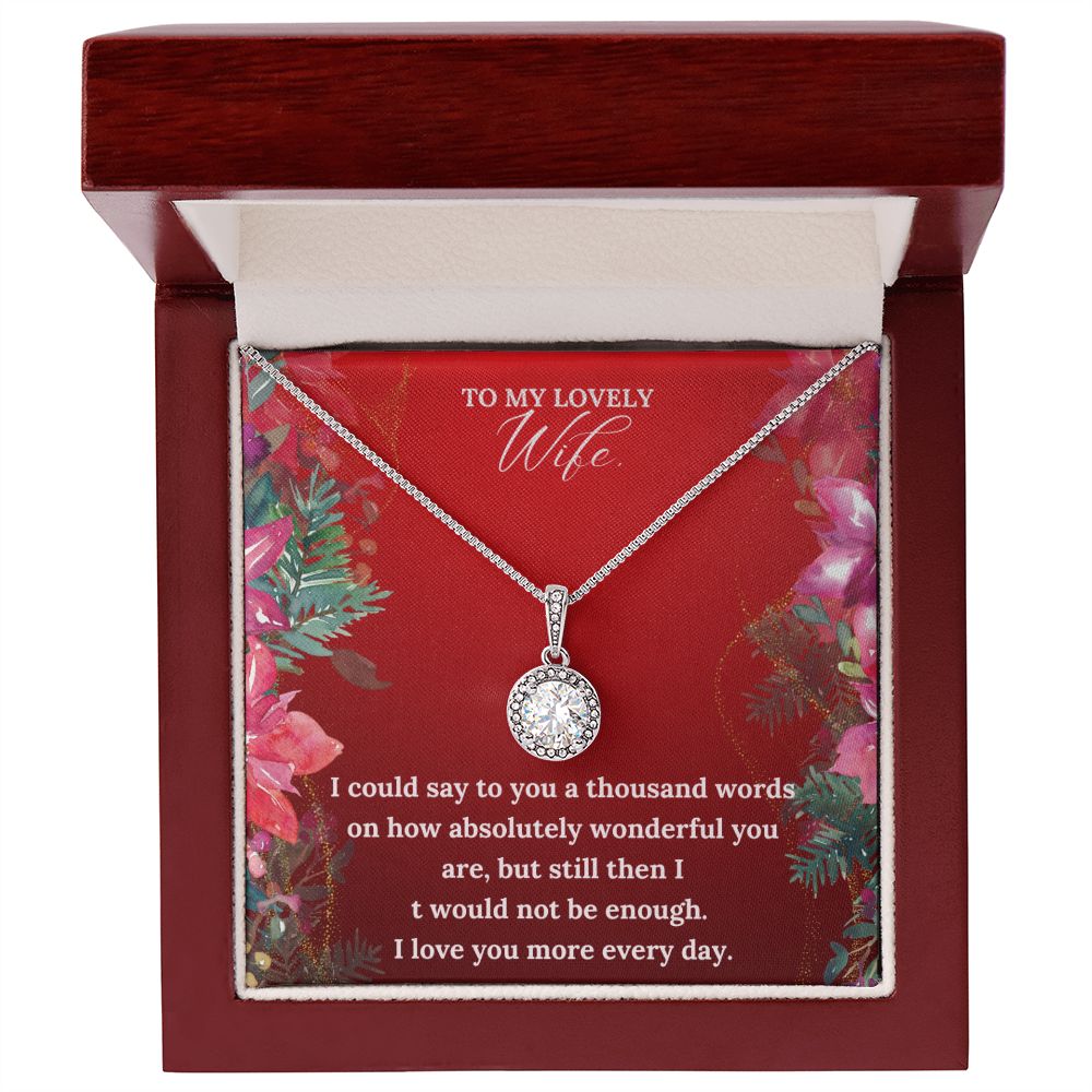 To My Lovely Wife - Christmas Eternal Hope Necklace (Red)
