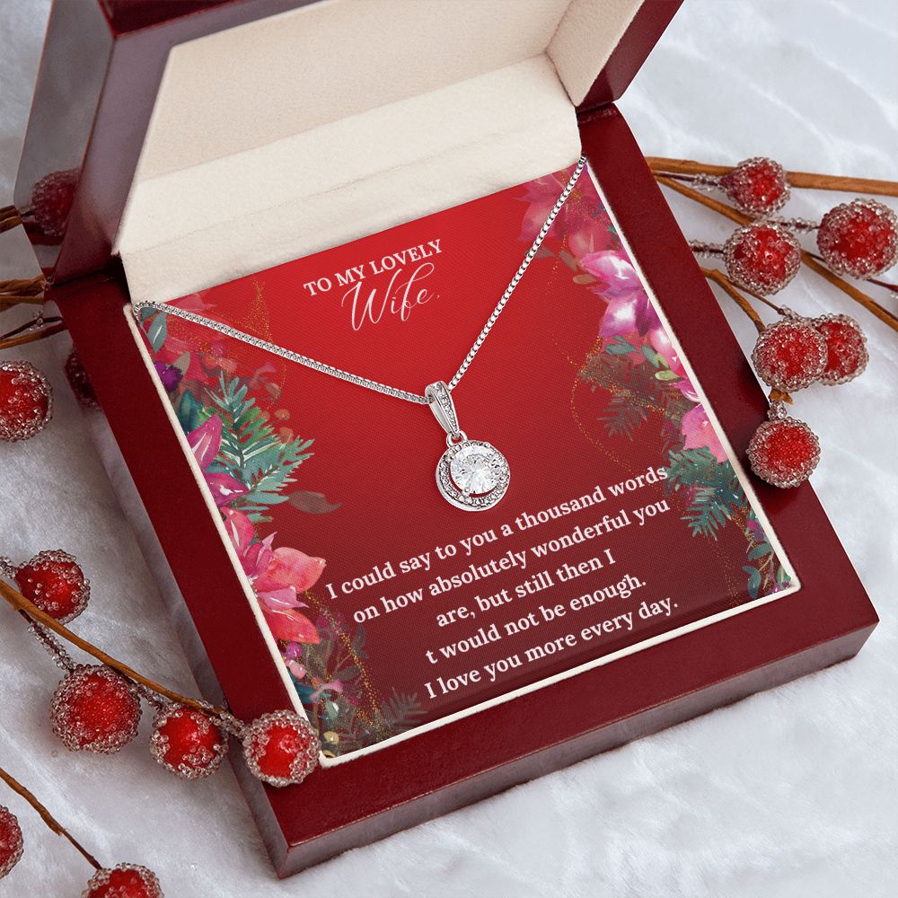 To My Lovely Wife - Christmas Eternal Hope Necklace (Red)