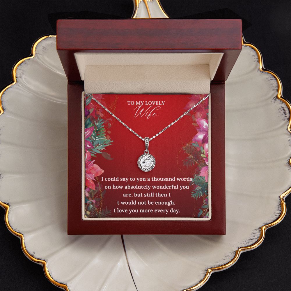 To My Lovely Wife - Christmas Eternal Hope Necklace (Red)