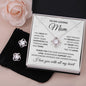 To My Loving Mom - Love Knot Necklace and Earrings Set
