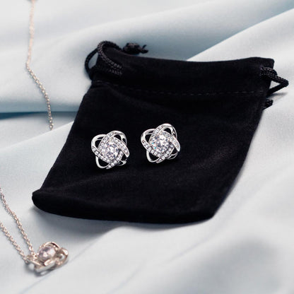 To My Loving Mom - Love Knot Necklace and Earrings Set