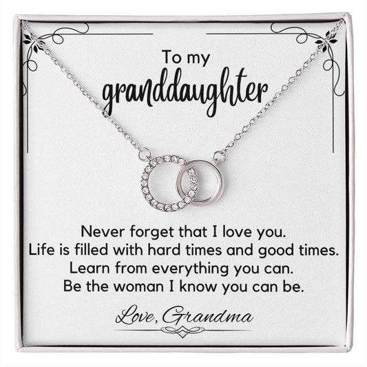 To My Granddaughter From Grandma - Perfect Pair Necklace
