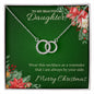 To My Beautiful Daughter - Christmas Perfect Pair Necklace (Green)