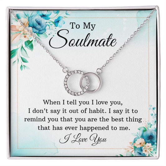 To My Soulmate - Perfect Pair Necklace