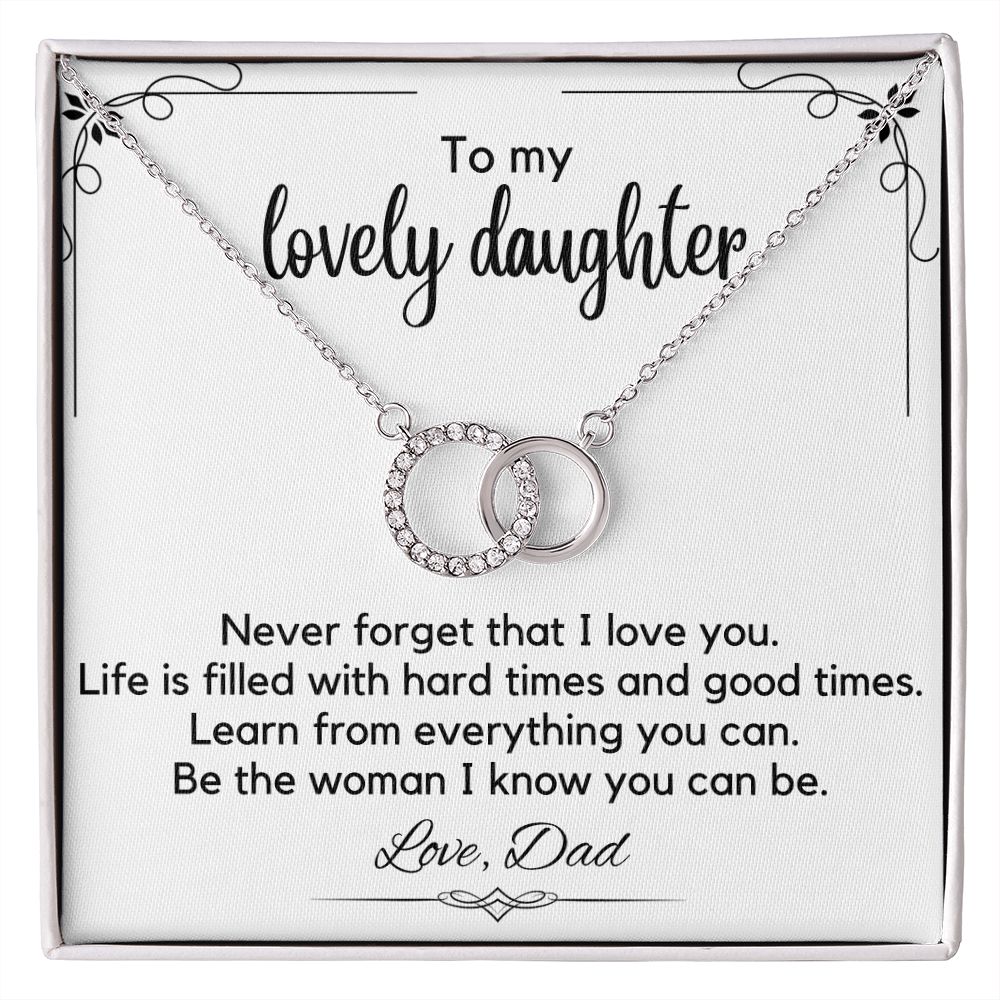 To My Lovely Daughter From Dad - Perfect Pair Necklace
