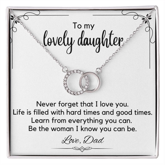 To My Lovely Daughter From Dad - Perfect Pair Necklace