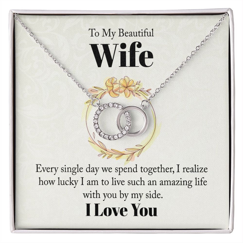 To My Beautiful Wife - Perfect Pair Necklace