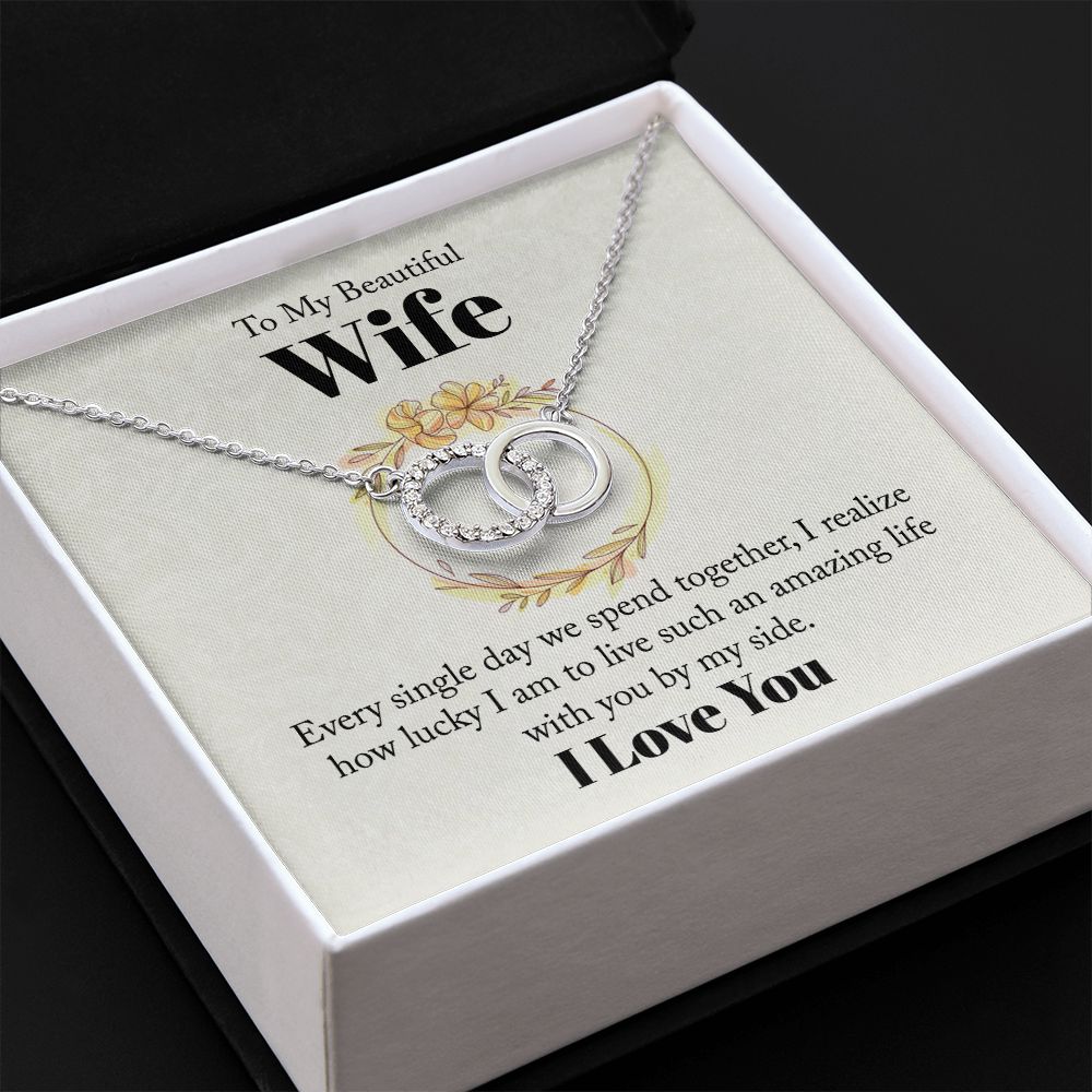 To My Beautiful Wife - Perfect Pair Necklace