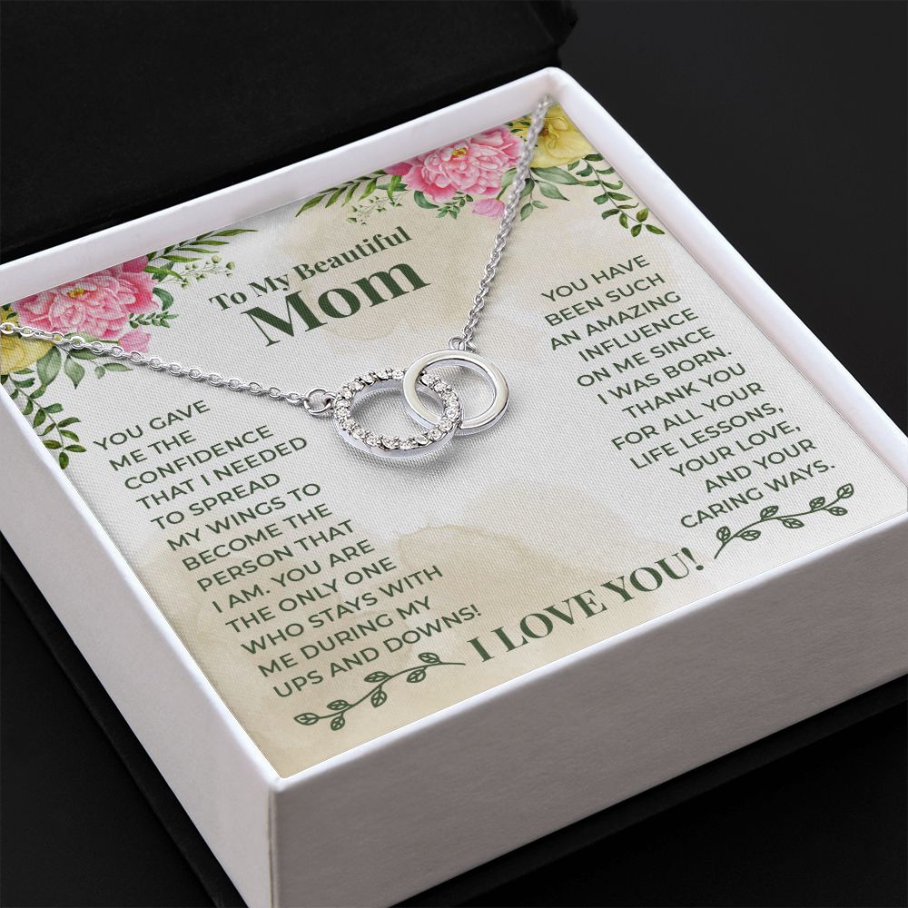 To My Beautiful Mom - Perfect Pair Necklace