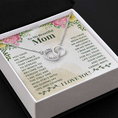 To My Beautiful Mom - Perfect Pair Necklace