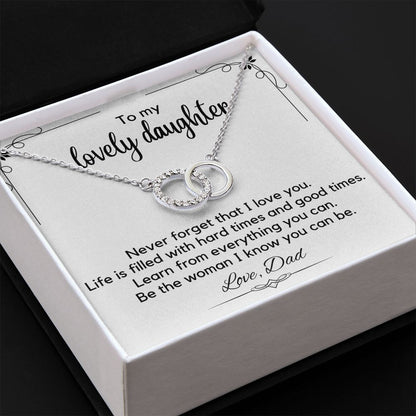 To My Lovely Daughter From Dad - Perfect Pair Necklace