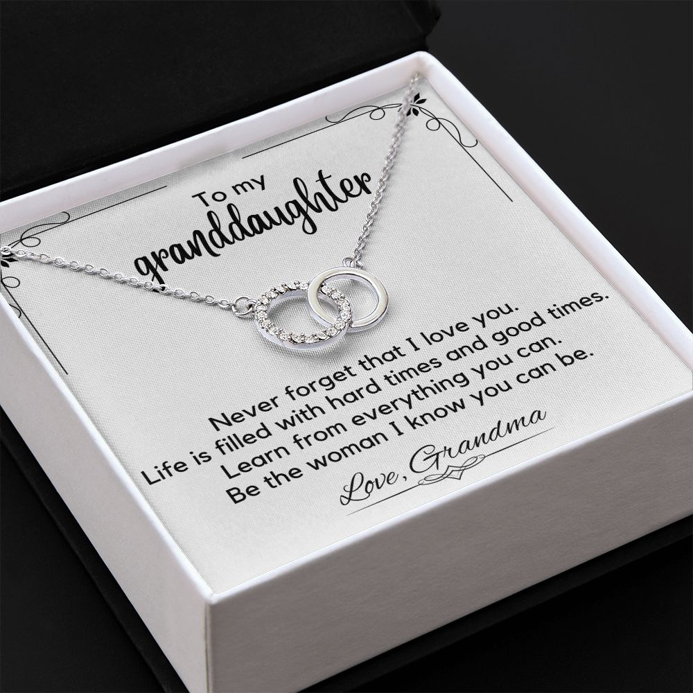 To My Granddaughter From Grandma - Perfect Pair Necklace