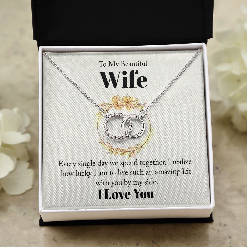 To My Beautiful Wife - Perfect Pair Necklace