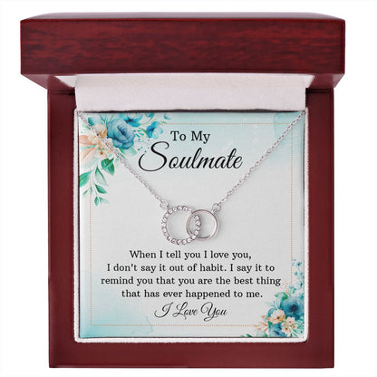 To My Soulmate - Perfect Pair Necklace