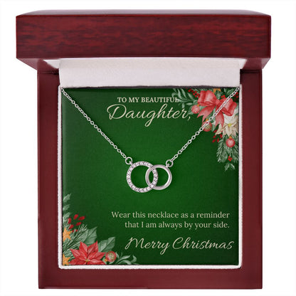 To My Beautiful Daughter - Christmas Perfect Pair Necklace (Green)