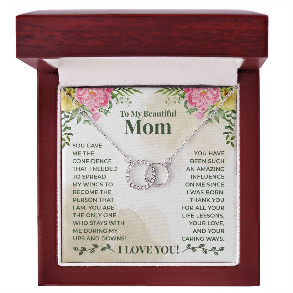 To My Beautiful Mom - Perfect Pair Necklace
