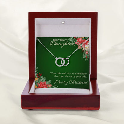 To My Beautiful Daughter - Christmas Perfect Pair Necklace (Green)