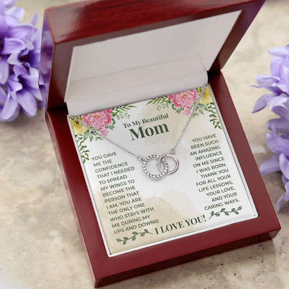 To My Beautiful Mom - Perfect Pair Necklace