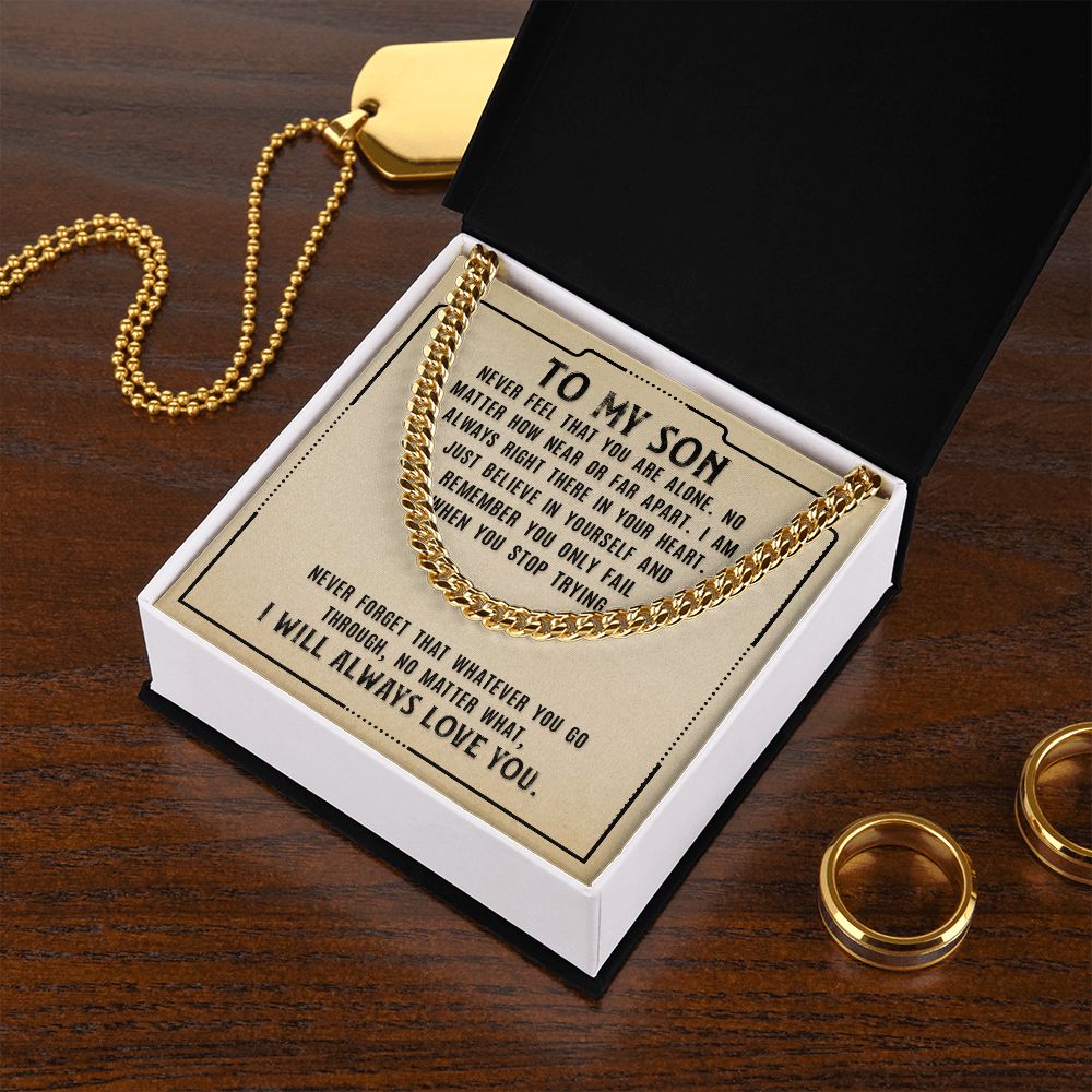 To My Son - Cuban Link Chain