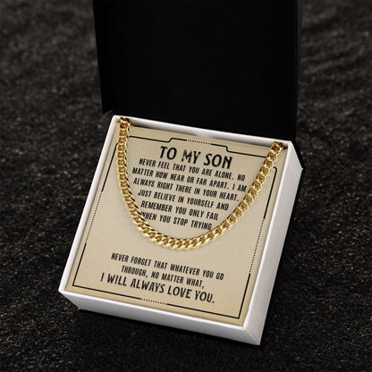 To My Son - Cuban Link Chain