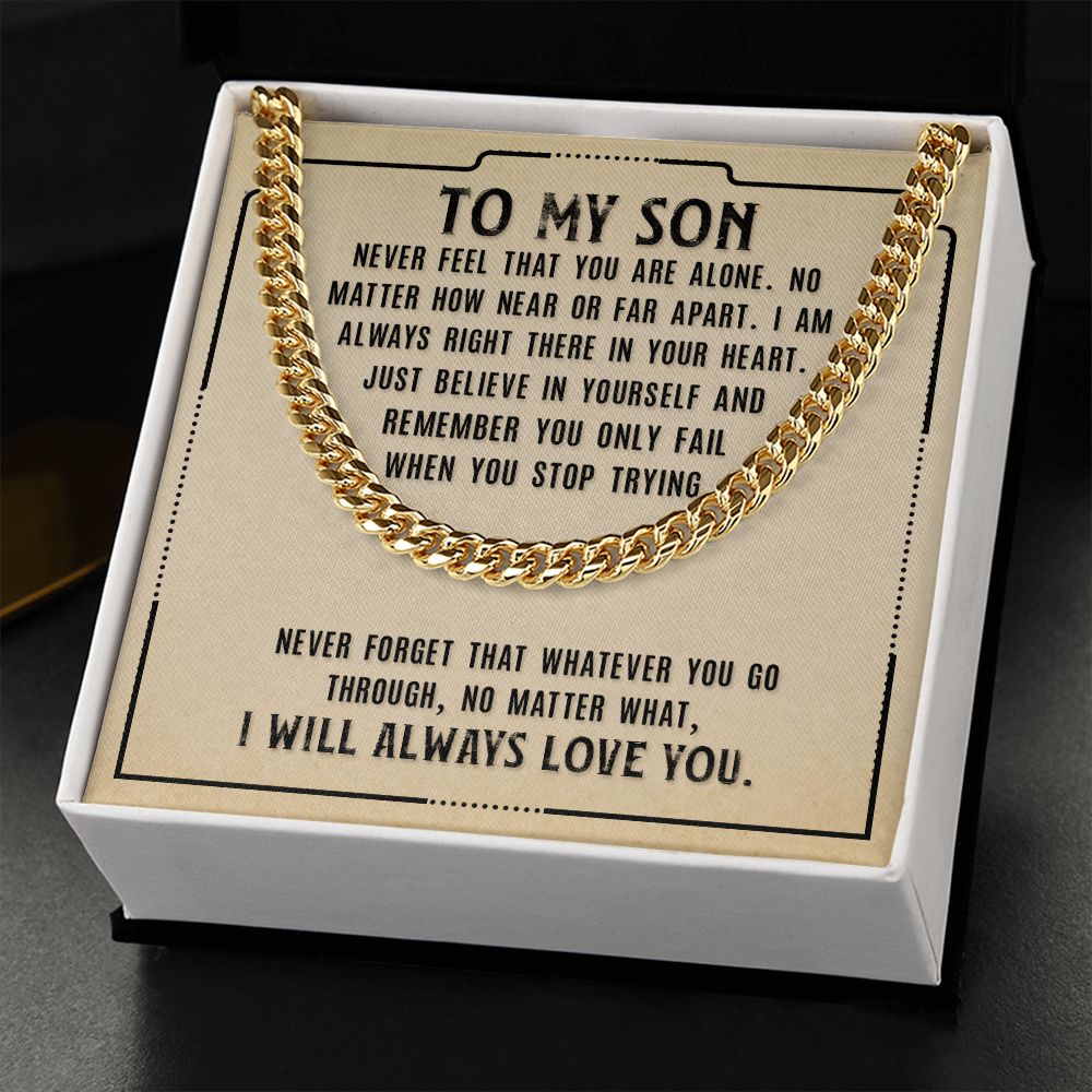To My Son - Cuban Link Chain