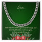 For Son - Christmas Cuban Link Chain