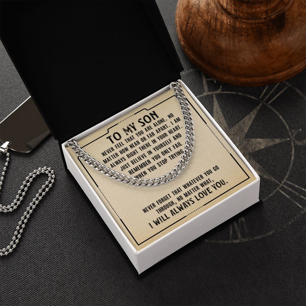 To My Son - Cuban Link Chain