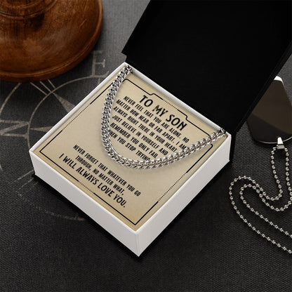 To My Son - Cuban Link Chain