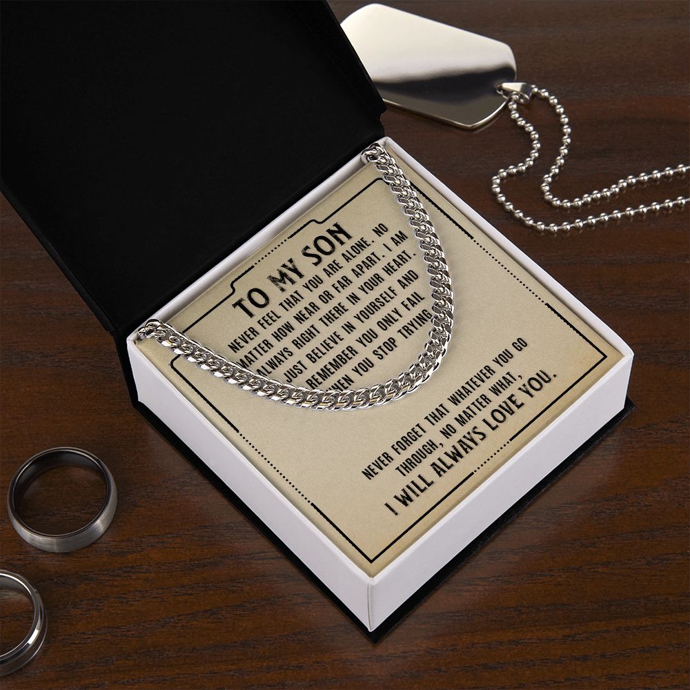 To My Son - Cuban Link Chain