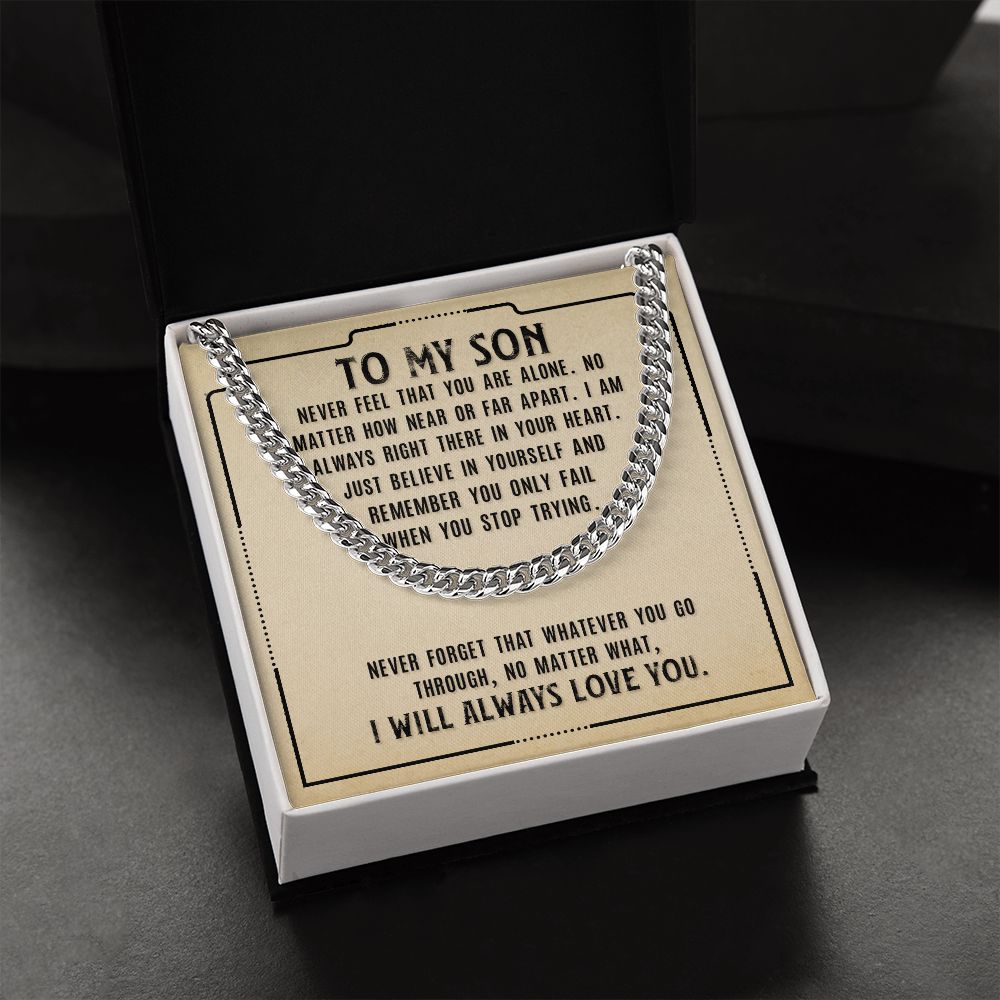 To My Son - Cuban Link Chain
