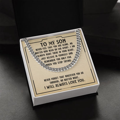 To My Son - Cuban Link Chain