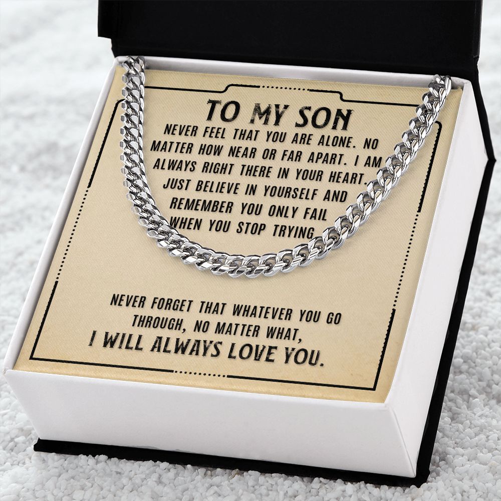 To My Son - Cuban Link Chain