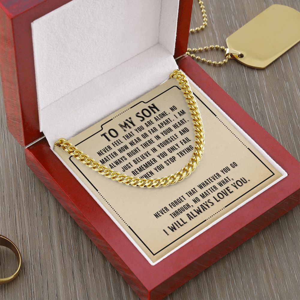 To My Son - Cuban Link Chain