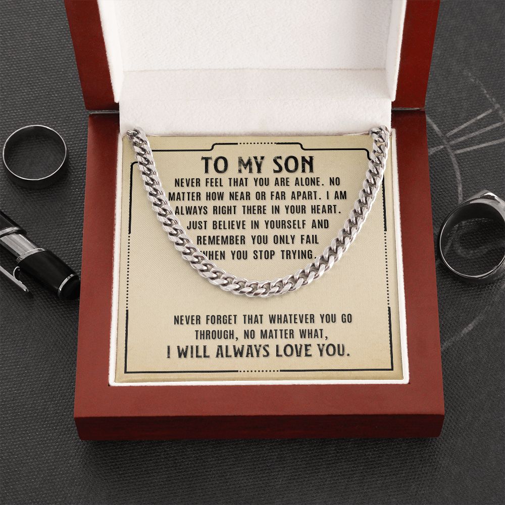 To My Son - Cuban Link Chain