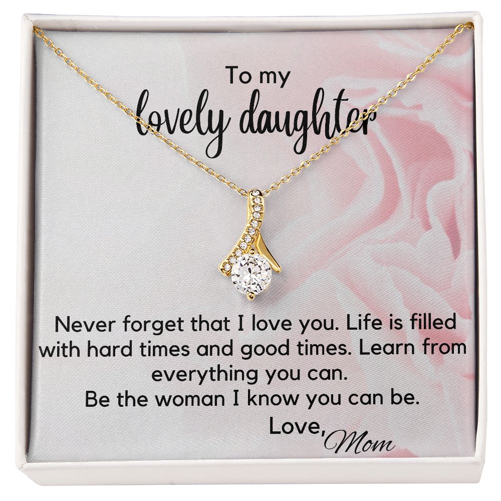 To My Lovely Daughter From Mom - Alluring Beauty Necklace