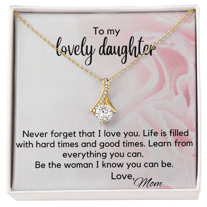 To My Lovely Daughter From Mom - Alluring Beauty Necklace