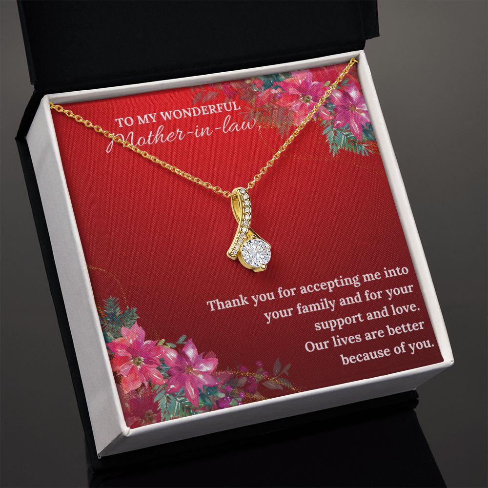 To My Wonderful Mother-In-Law - Christmas Alluring Beauty Necklace